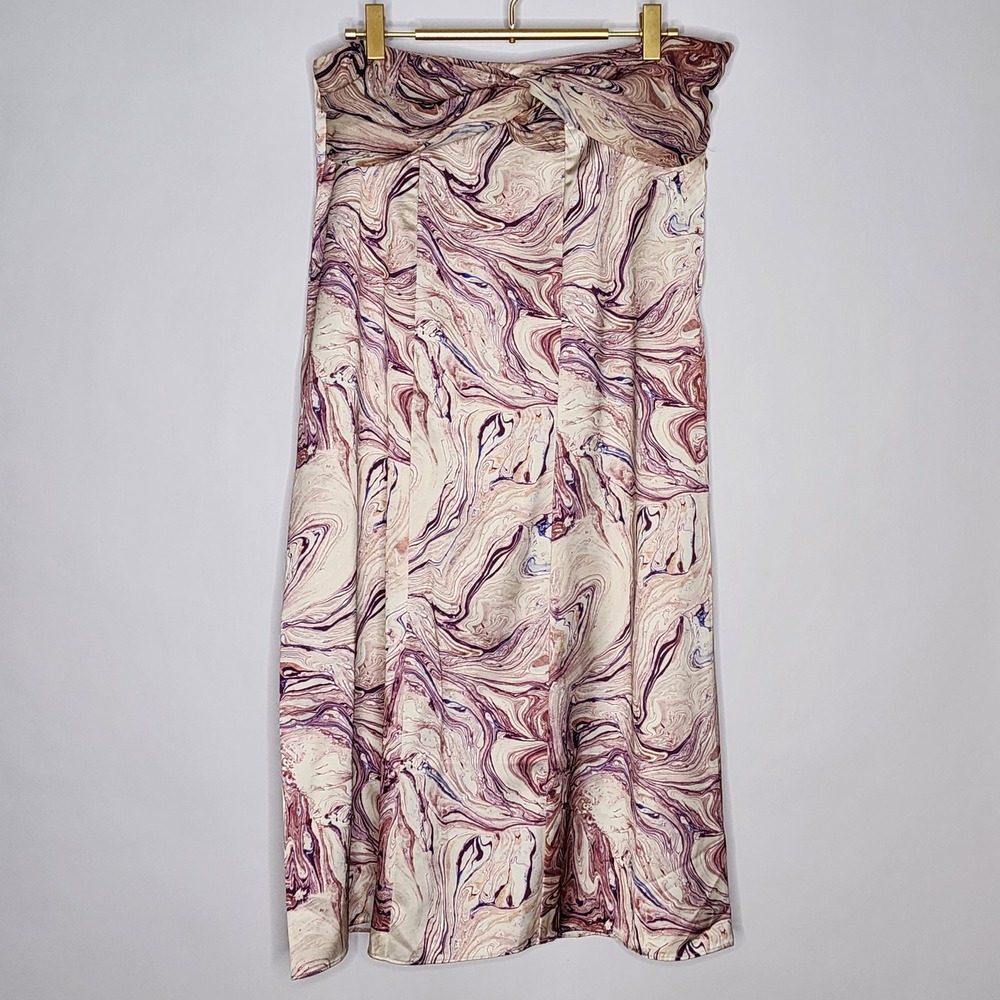 Scotch & Soda l'amour Toujours Marble Matte Satin Skirt Sz. L